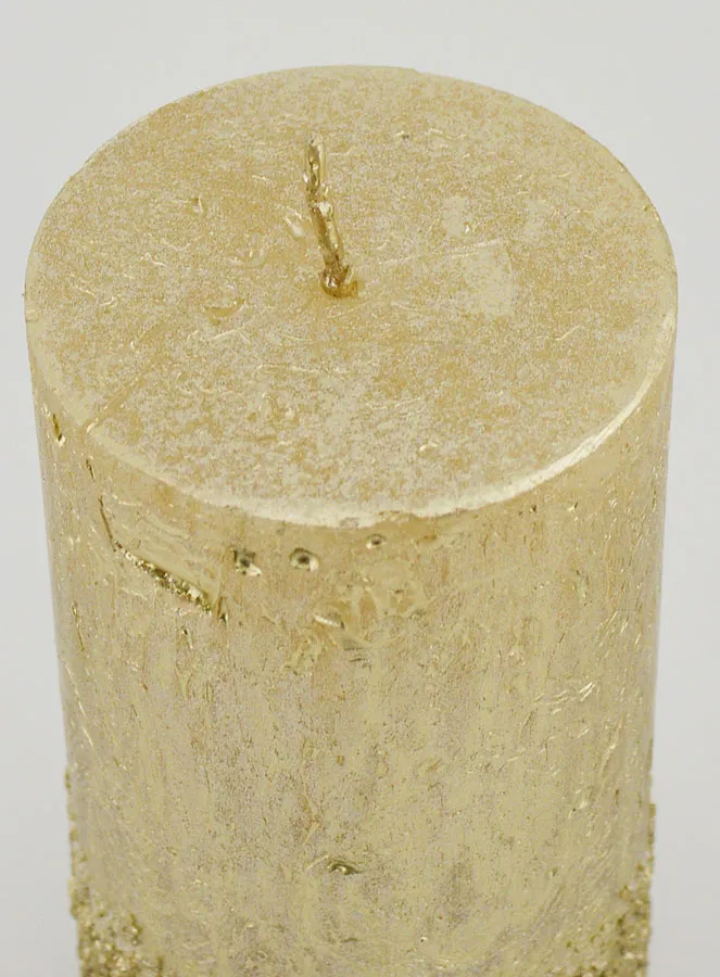 Christmas Candle with Relief – Champagne (pic 4)