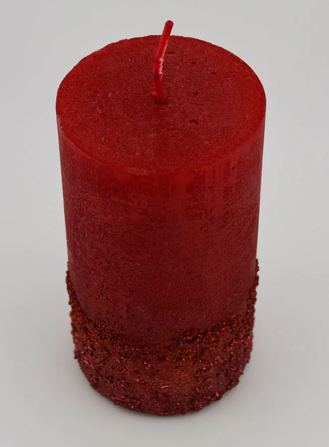 Tabletop Candle with Relief – Red (pic 2)