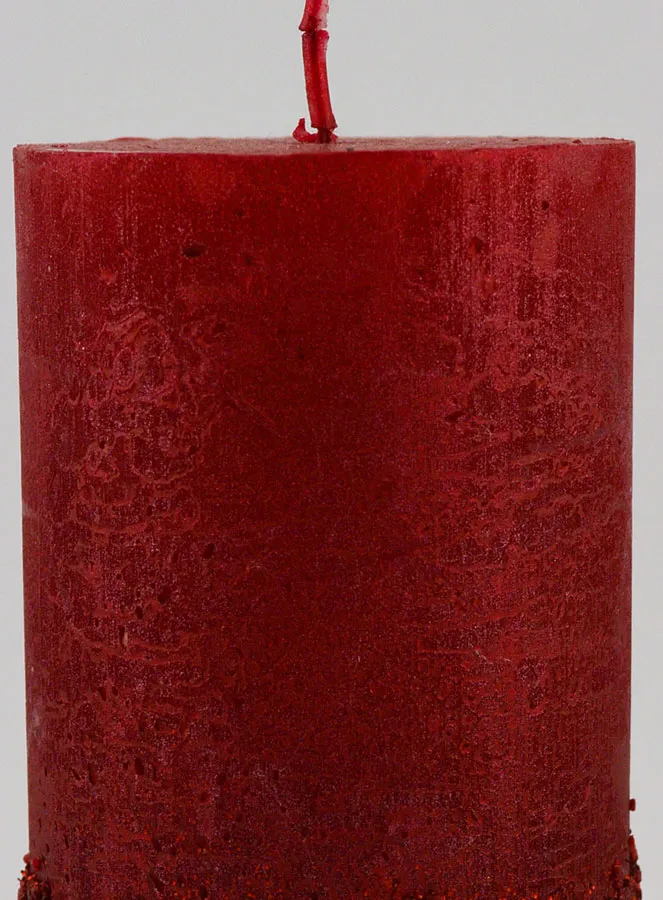 Tabletop Candle with Relief – Red (pic 3)