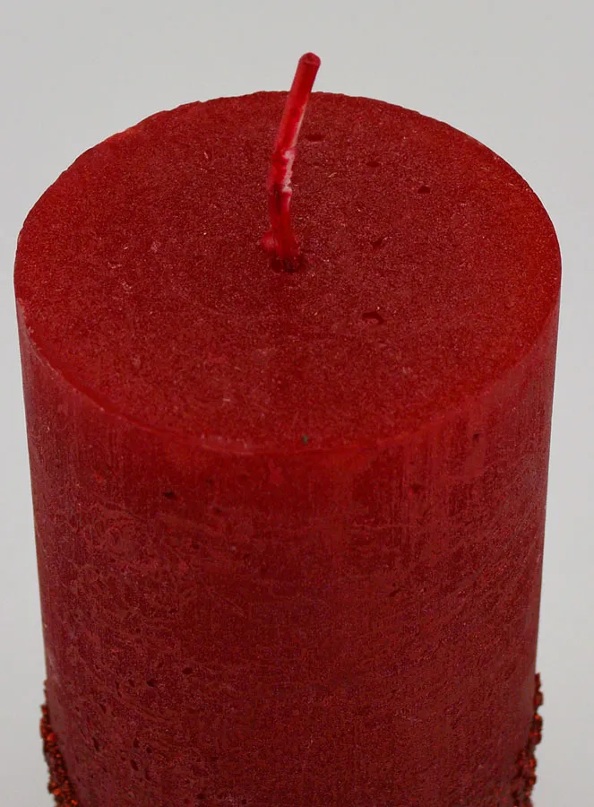 Tabletop Candle with Relief – Red (pic 4)