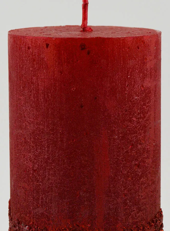 Christmas Candle with Relief – Red (pic 3)