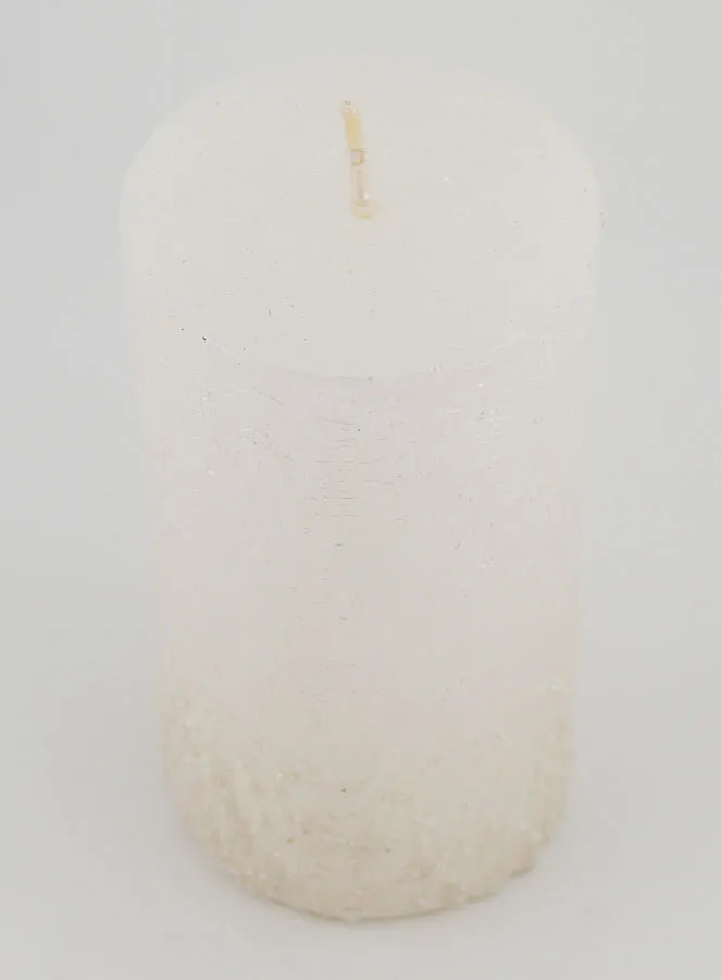 Tabletop Candle with Relief – Pearlescent White (pic 2)