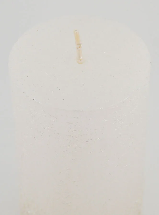 Tabletop Candle with Relief – Pearlescent White (pic 4)