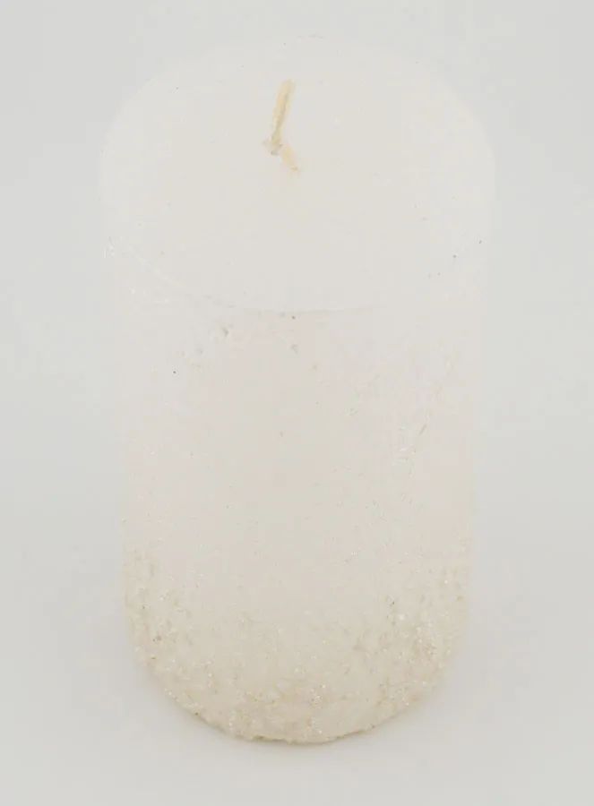 Christmas Candle with Relief – Pearlescent White (pic 2)