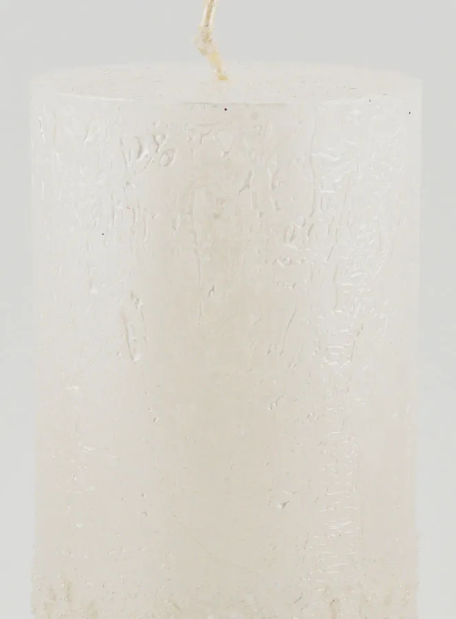 Christmas Candle with Relief – Pearlescent White (pic 3)