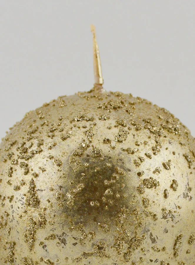 Glitter Ball Tabletop Candle – Champagne (pic 3)
