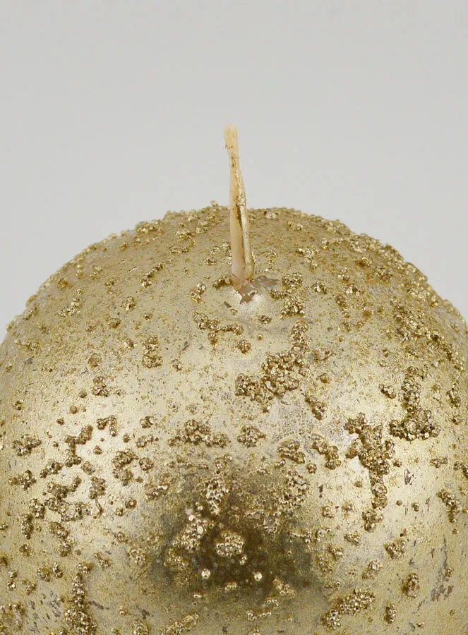 Glitter Ball Tabletop Candle – Champagne (pic 4)