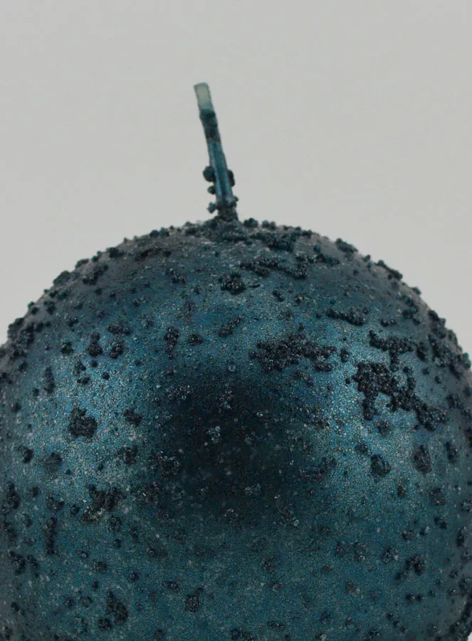 Glittery Sphere Decorative Candle – Blue-Green (pic 3)