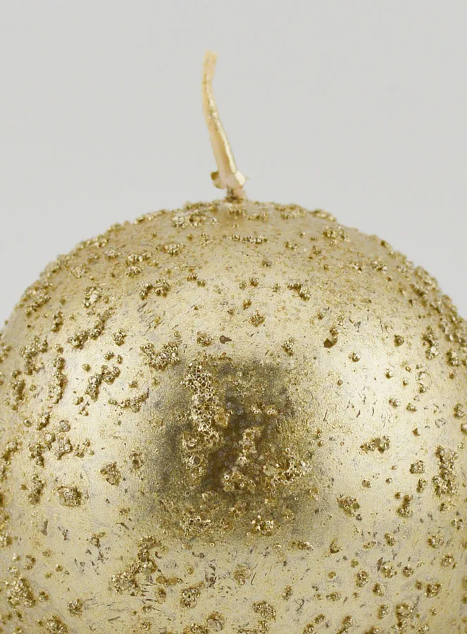 Glittery Christmas Ball Candle – Champagne (pic 3)
