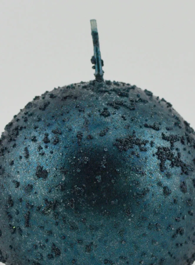 Glittery Christmas Ball Candle – Blue-Green (pic 3)