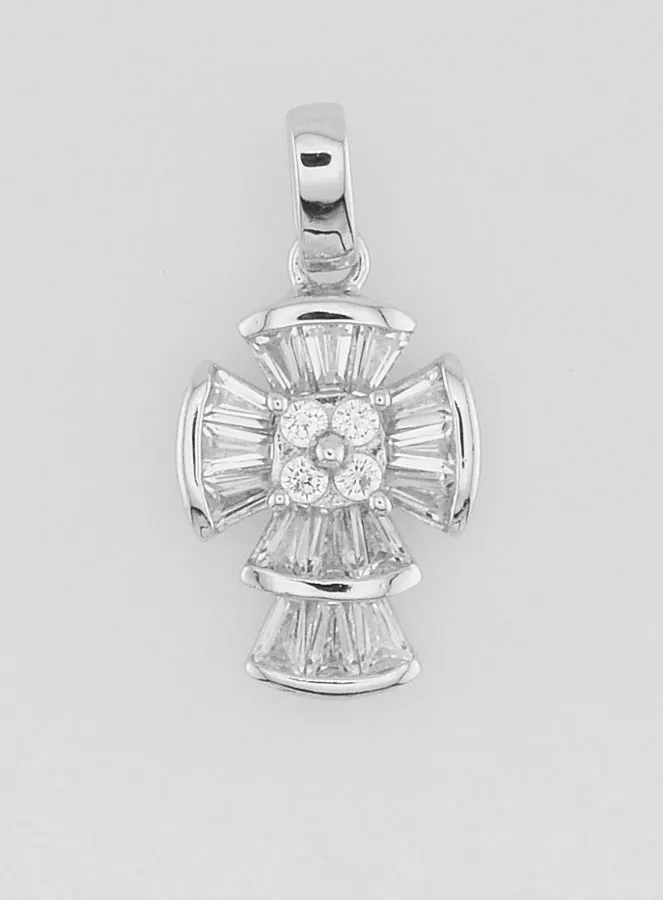 Silver Gothic Cross Pendant – 16mm (pic 1)