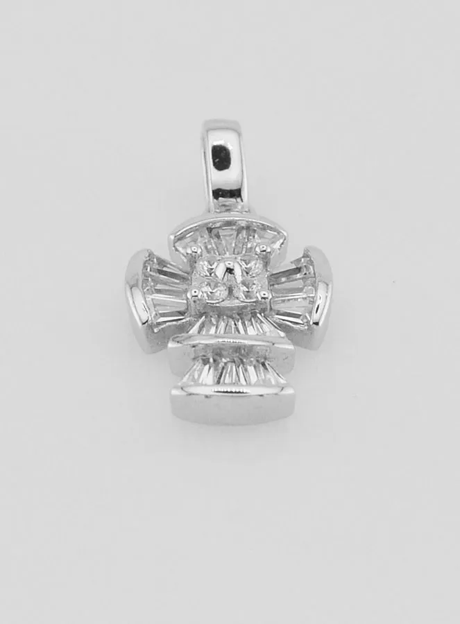 Silver Gothic Cross Pendant – 16mm (pic 2)