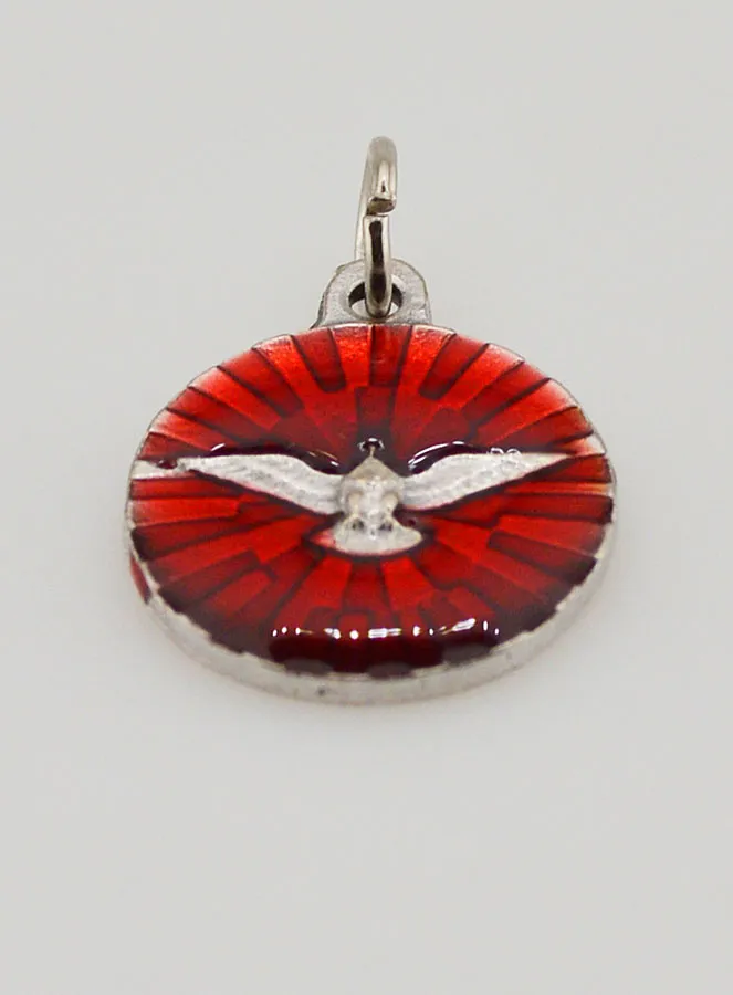Medal of the Holy Spirit with Red Enamel – 18 mm (pic 2)