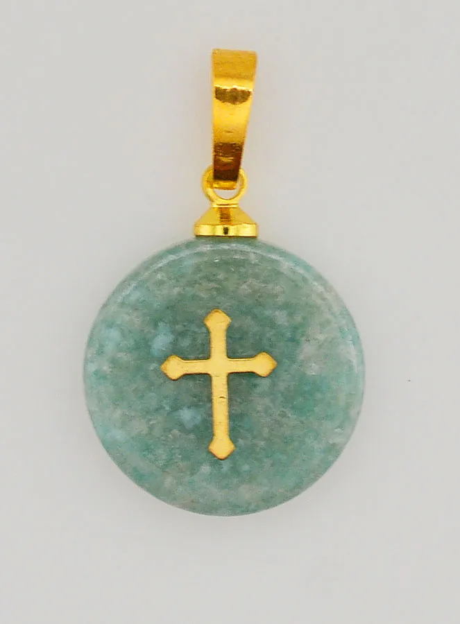 Medal with Cross – Blue Green (pic 1)