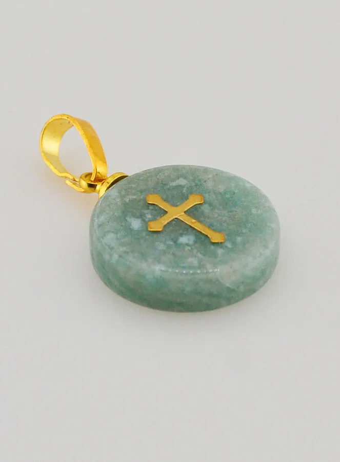 Medal with Cross – Blue Green (pic 3)