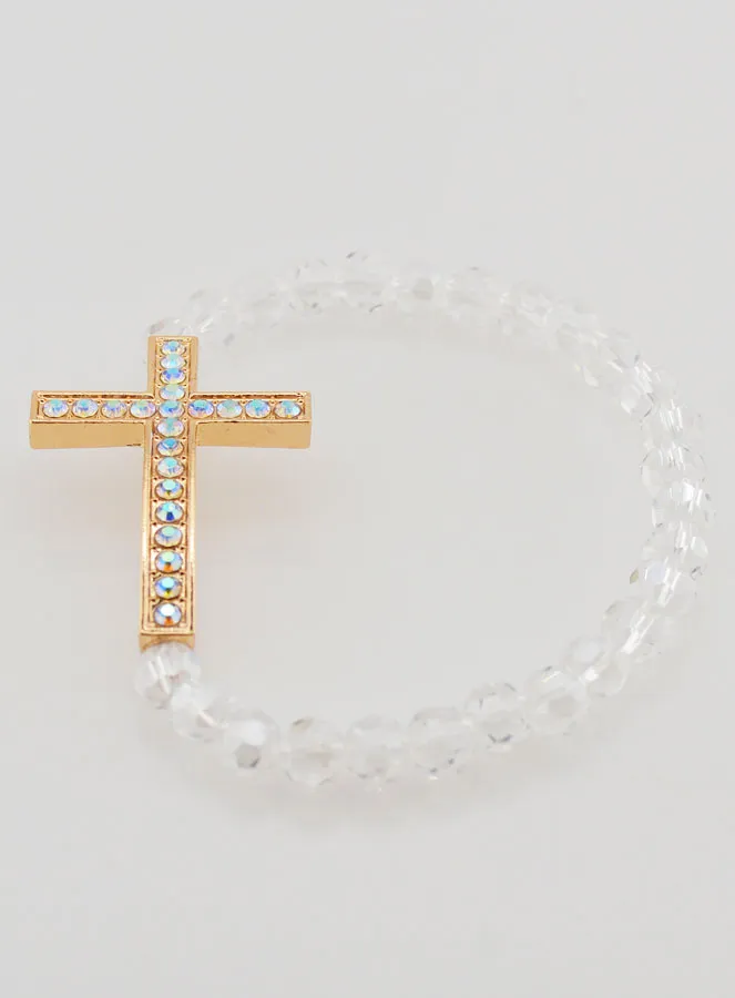 Bracelet with Cross and Diamonds (pic 2)