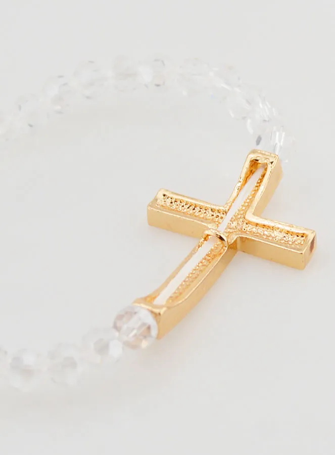 Bracelet with Cross and Diamonds (pic 4)