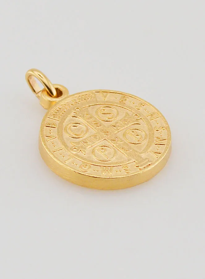 Gold-Plated St Benedict’s Medal – 18mm (pic 4)