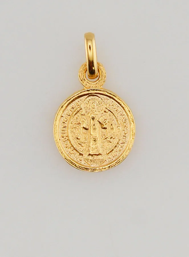 Gold-Plated St Benedict’s Medal – 10mm (pic 1)