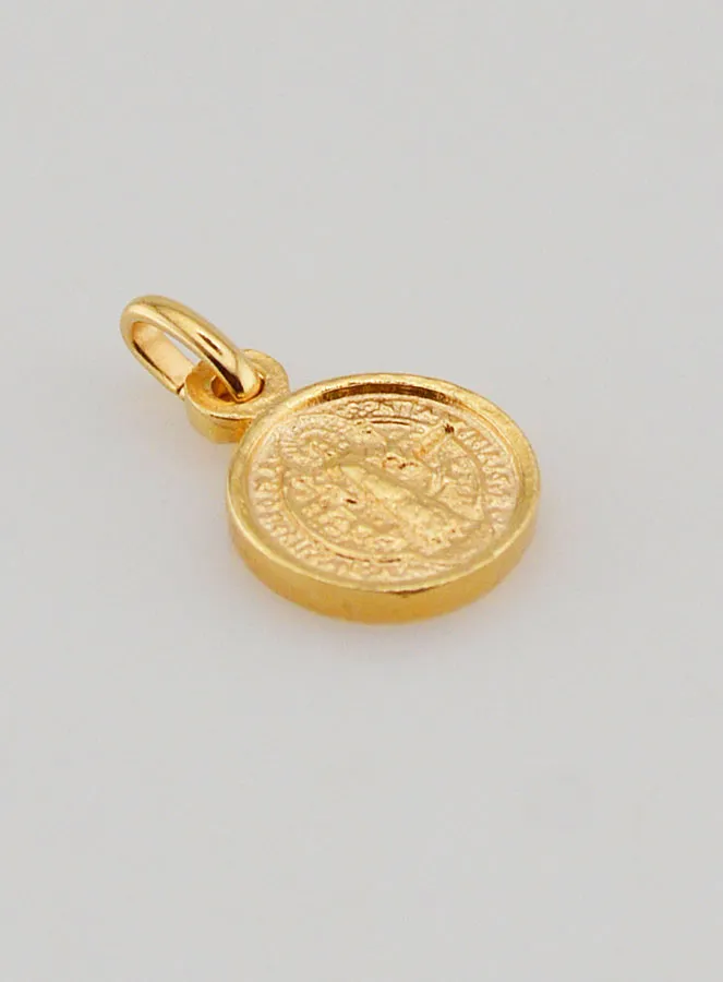 Gold-Plated St Benedict’s Medal – 10mm (pic 4)