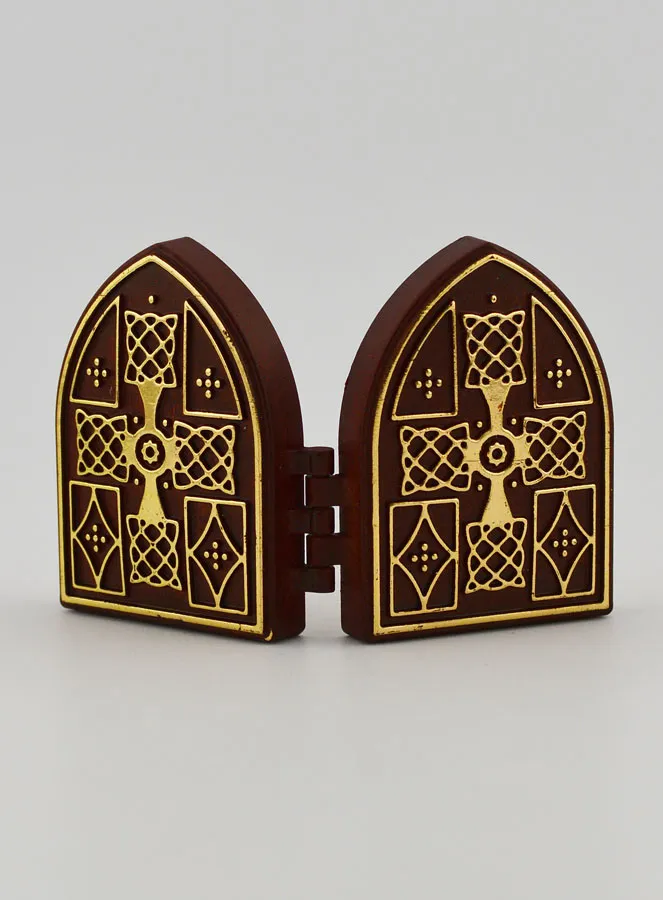 Mini Diptych Icon – Sacred Heart of Jesus and Saint Therese (pic 4)
