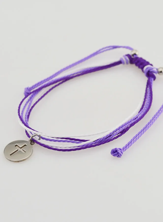 Bracelet with Cross - Purple (pic 4)