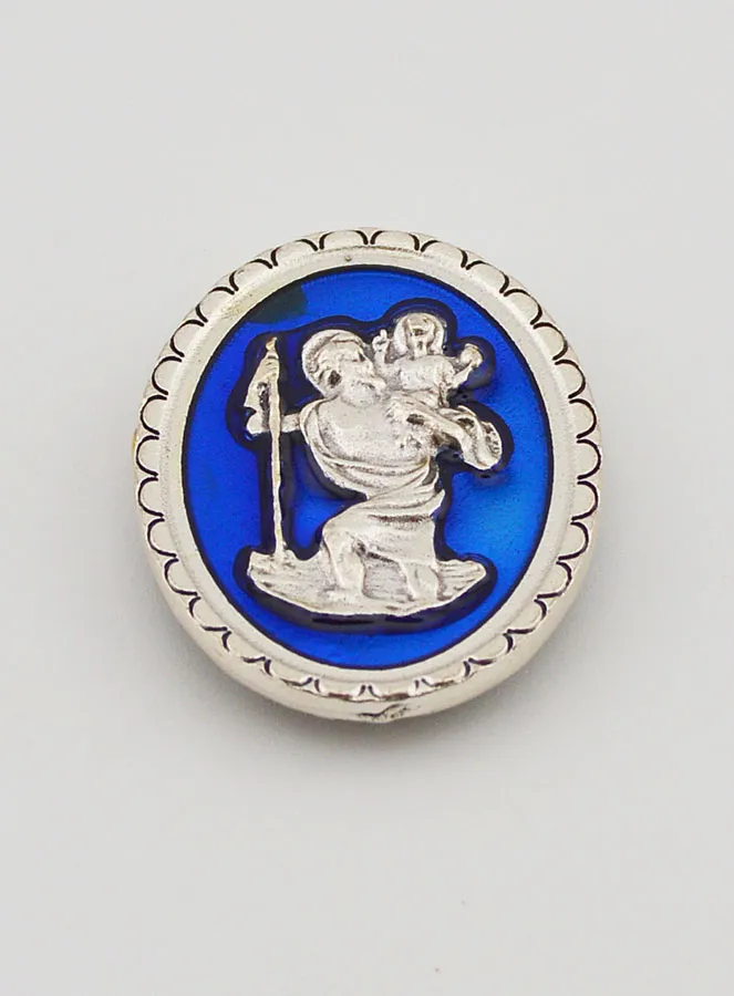 Saint Christopher Car Badge Magnet – 4cm (pic 2)