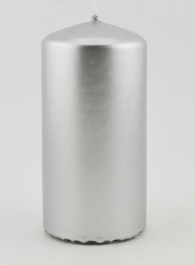 Metallic Christmas Candle – Silver (pic 1)