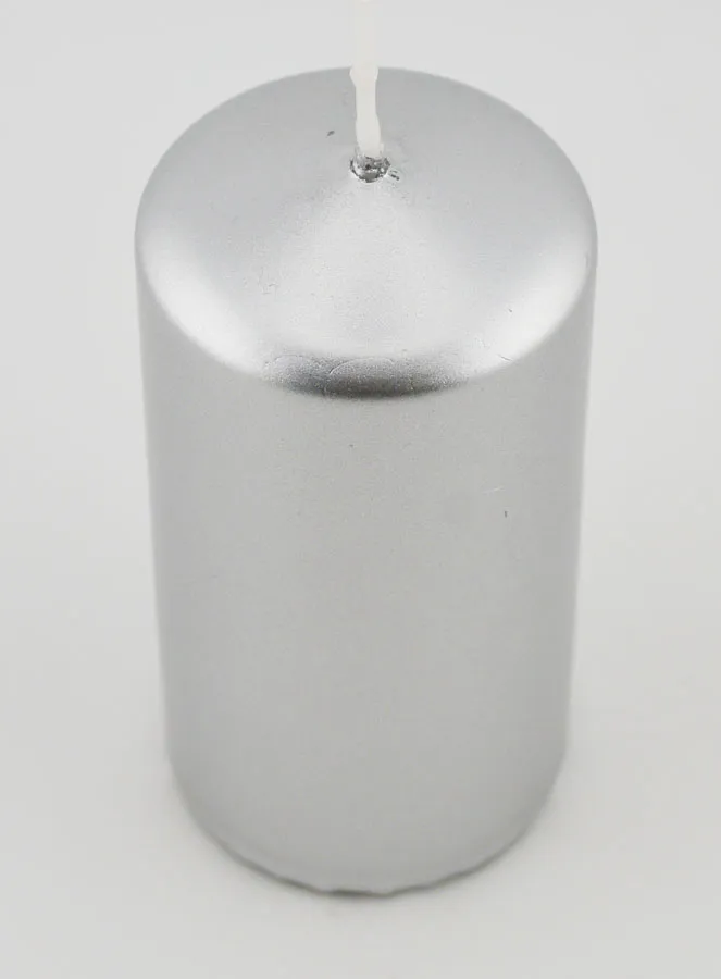 Metallic Christmas Candle – Silver (pic 2)