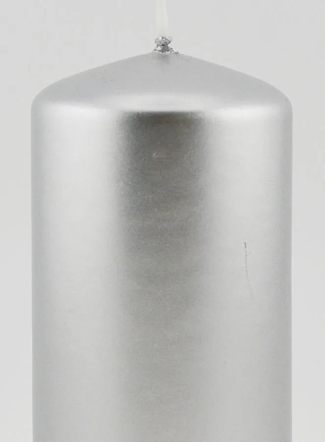 Metallic Christmas Candle – Silver (pic 3)