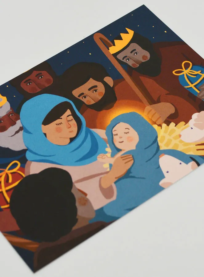 Religious Card Nativity Scene – 10 x 15 cm (pic 3)