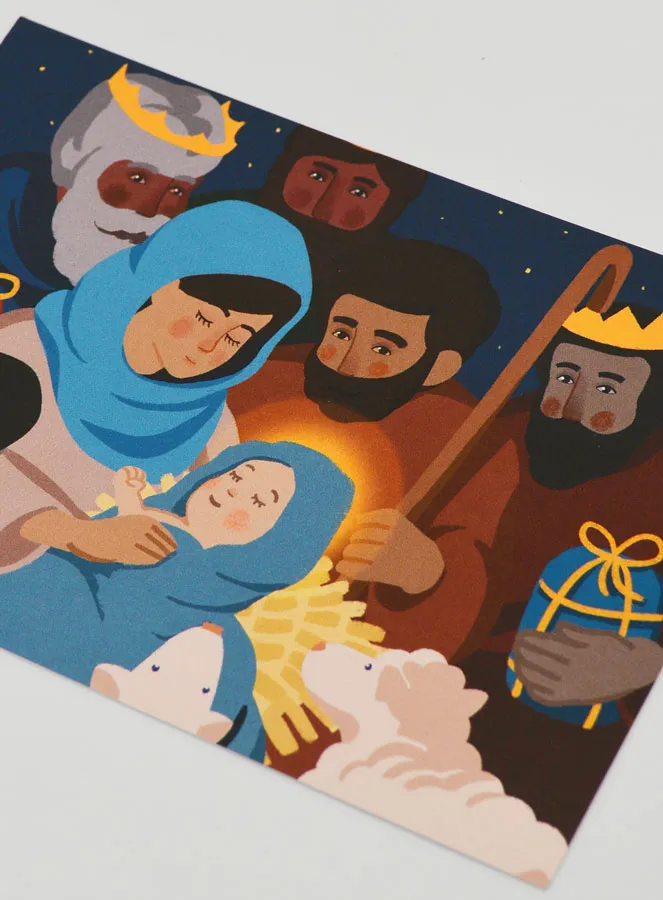 Religious Card Nativity Scene – 10 x 15 cm (pic 4)