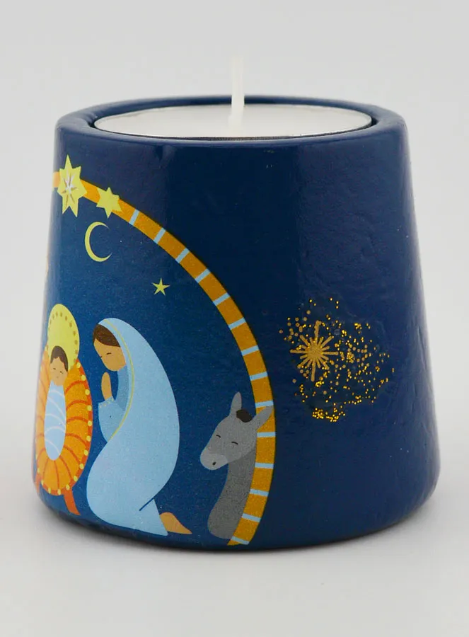 Nativity Scene Candle Holder 5cm (pic 2)