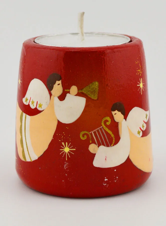 Musical Angels Christmas Candle Holder – 5cm (pic 1)