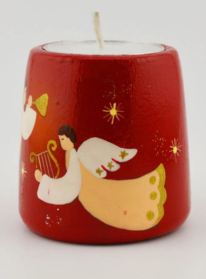 Musical Angels Christmas Candle Holder – 5cm (pic 2)