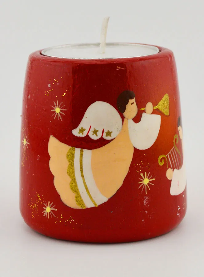 Musical Angels Christmas Candle Holder – 5cm (pic 3)