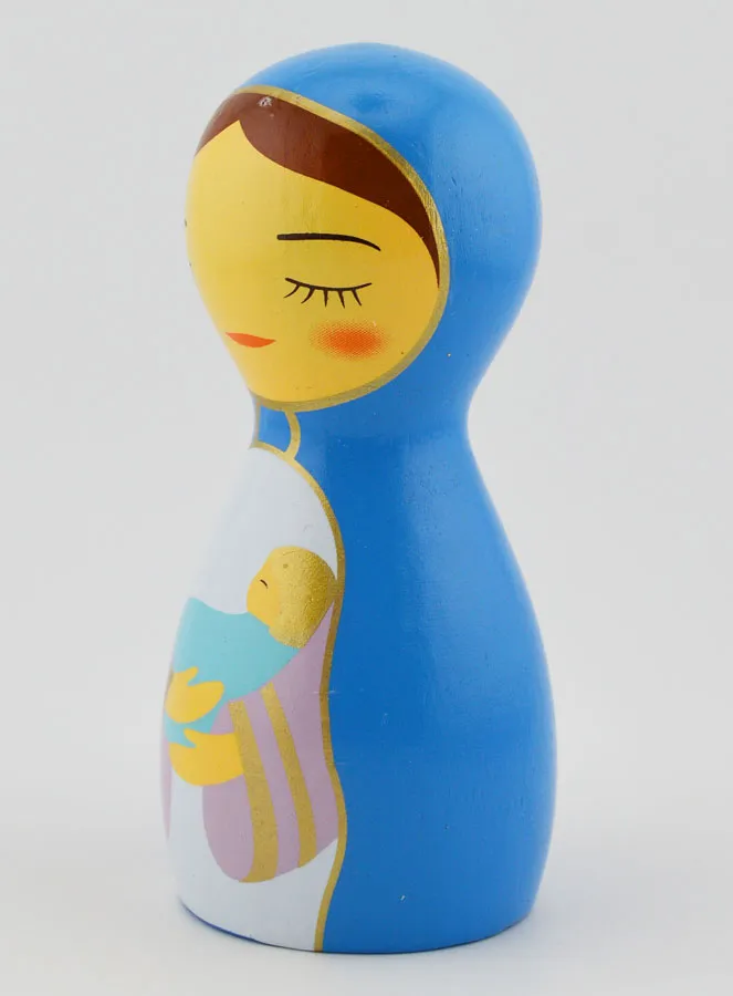 Statue Virgin Mary and Child – 10cm (pic 2)