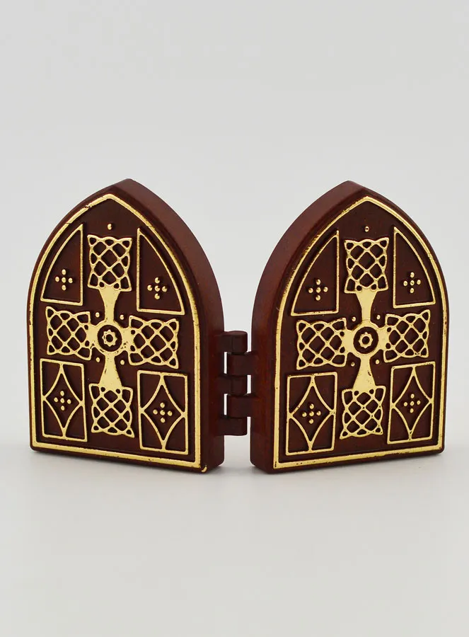 Mini Diptych Icon – Sacred Heart of Jesus and Saint Rita (pic 4)