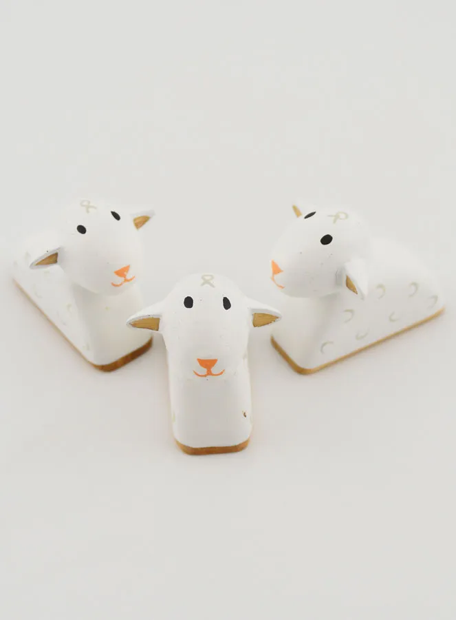 Christmas Nativity Scene – 3 Sheep 4cm (pic 4)