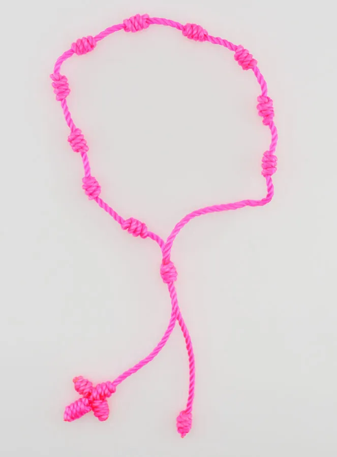 One Decade Bracelet in Neon Pink Cord (pic 1)
