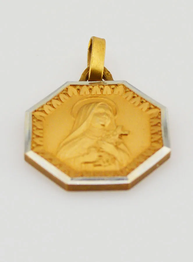 Gold-Plated Saint Therese Medal (pic 2)