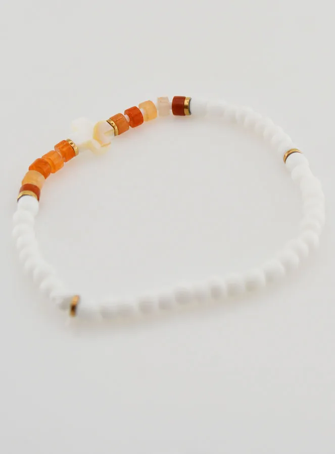 Religious Bracelet with Stone and Mother-of-Pearl – Brown (pic 4)