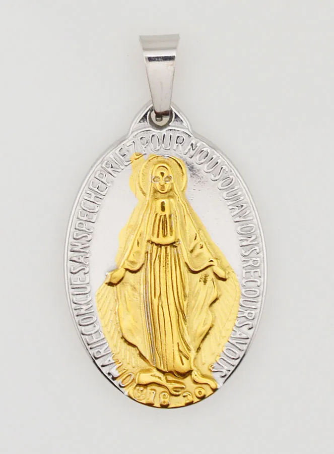 Two-tone Miraculous Medal – 27mm (pic 1)