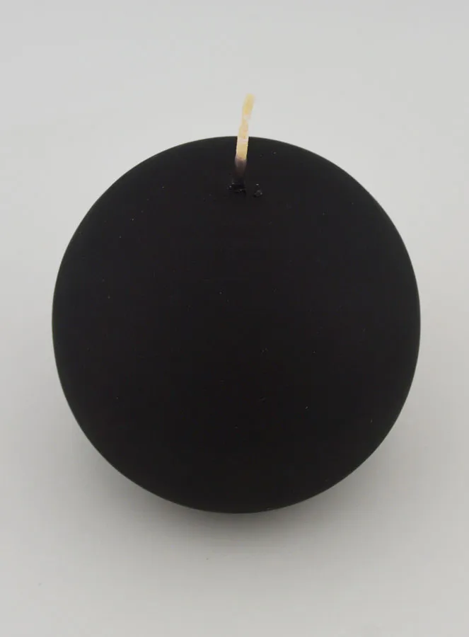 Christmas Ball Candle 8cm – Velvet Black (pic 2)