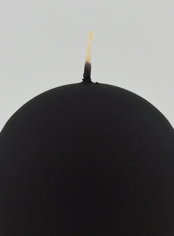 Christmas Ball Candle 8cm – Velvet Black (pic 3)