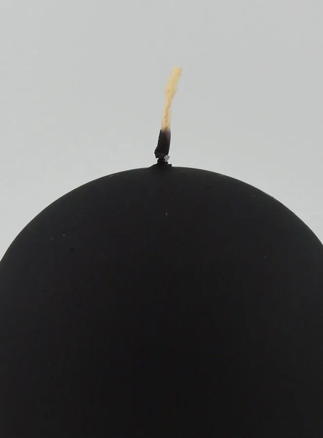 Decorative Ball Candle 8cm – Matt Black (pic 3)