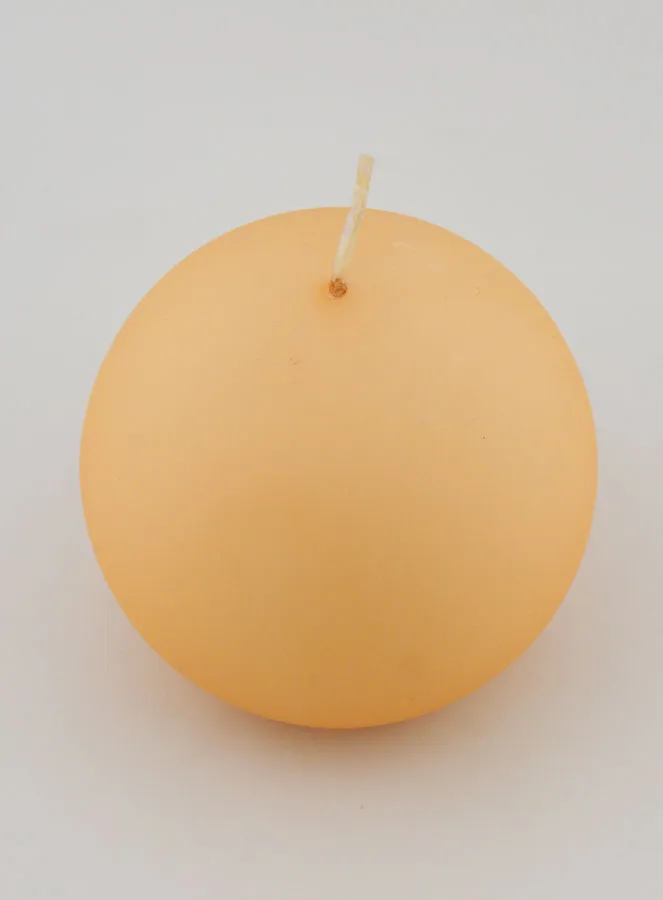 Decorative Ball Candle – Matt Cream (pic 2)