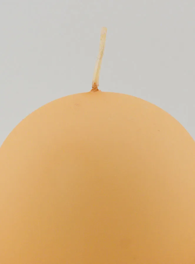 Decorative Ball Candle – Matt Cream (pic 3)