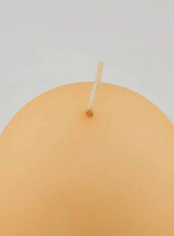 Decorative Ball Candle – Matt Cream (pic 4)