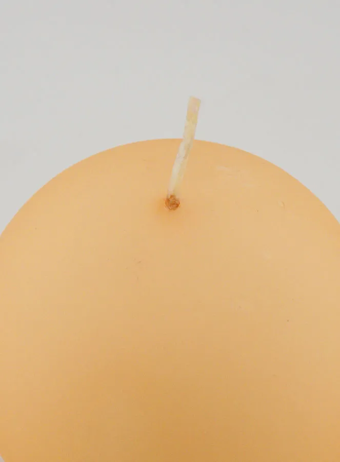 Christmas Ball Candle 8cm – Velvet Cream (pic 4)
